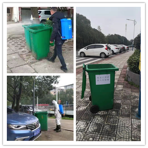 设置医疗物品专用垃圾桶并消毒