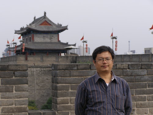 杨金砖在西安城墙P1010456 杨金砖在西安城墙P1010456